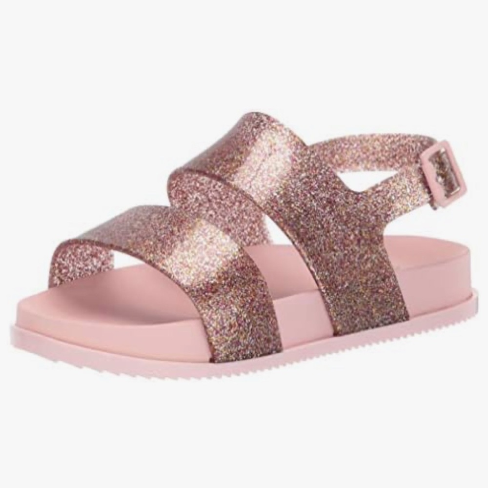 Mini Melissa Mel Cosmic Sandal in Glitter Pink